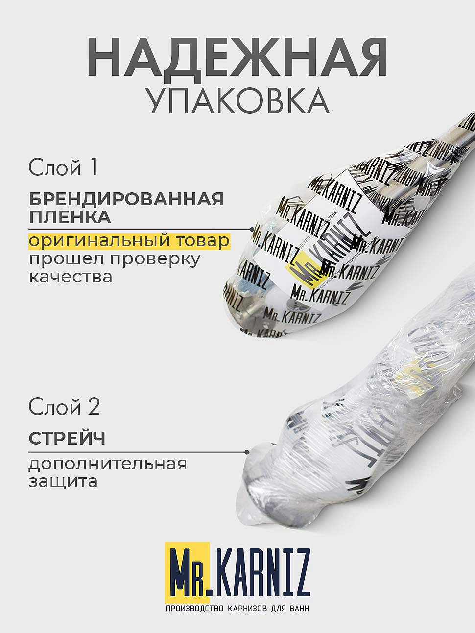 Карниз для душа Угловой Полукруглый 80х80 Усиленный 25 мм фото 8