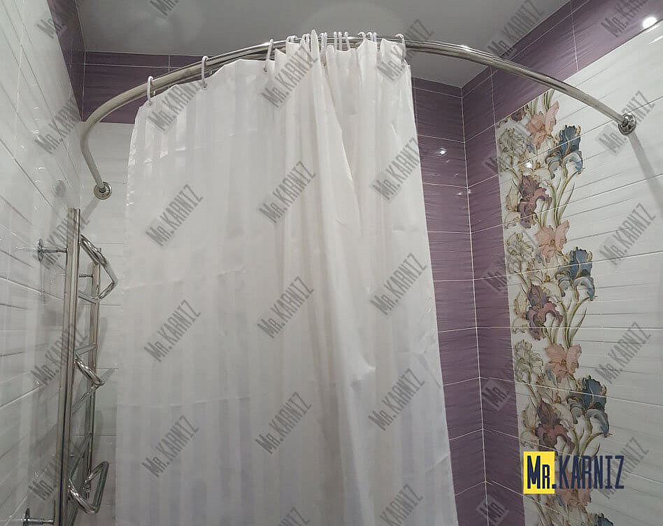 Карниз для ванны Akrilan Helena 135х135 Усиленный 20 мм MrKARNIZ фото 9