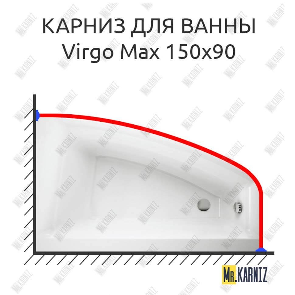 Карниз для ванны Cersanit Virgo Max 150х90 Усиленный 20 мм MrKARNIZ Карниз для ванны Cersanit Virgo Max 150х90 Усиленный 20 мм MrKARNIZ