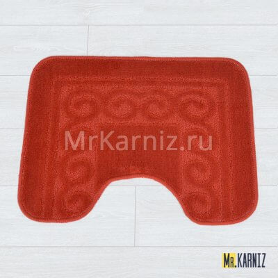 Коврик в туалет ТН темно-красный