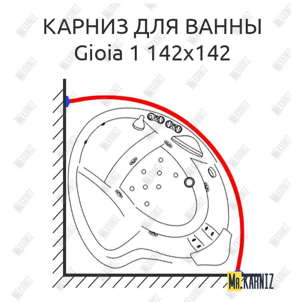 Карниз для ванны Doctor Jet Gioia - 1 142х142 Усиленный 20 мм MrKARNIZ Карниз для ванны Doctor Jet Gioia - 1 142х142 Усиленный 20 мм MrKARNIZ