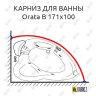 Карниз для ванны Doctor Jet Orata B 171х100 Усиленный 20 мм MrKARNIZ фото 1