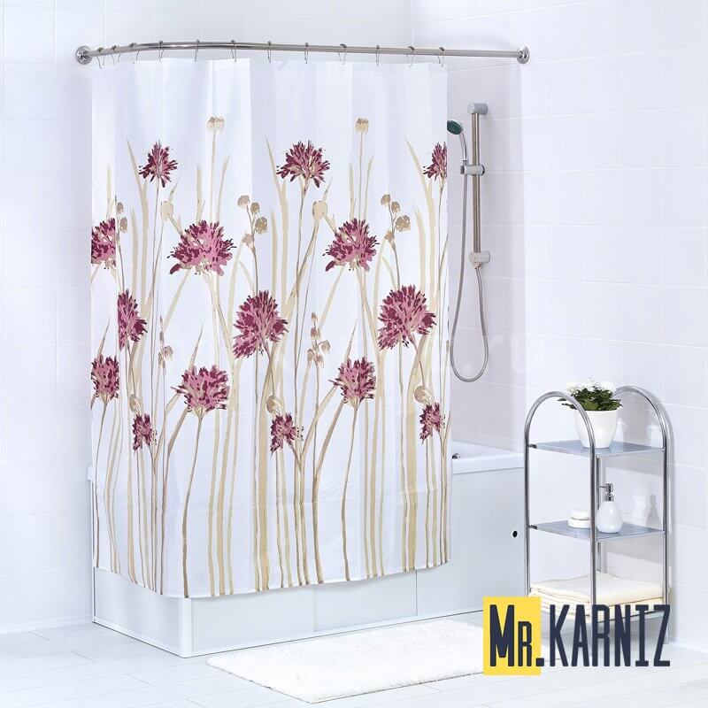 Штора для ванной Flowers Pink Штора для ванной Flowers Pink