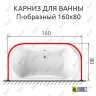 Карниз для ванны П-образный 160х80 Усиленный 20 мм MrKARNIZ фото 2