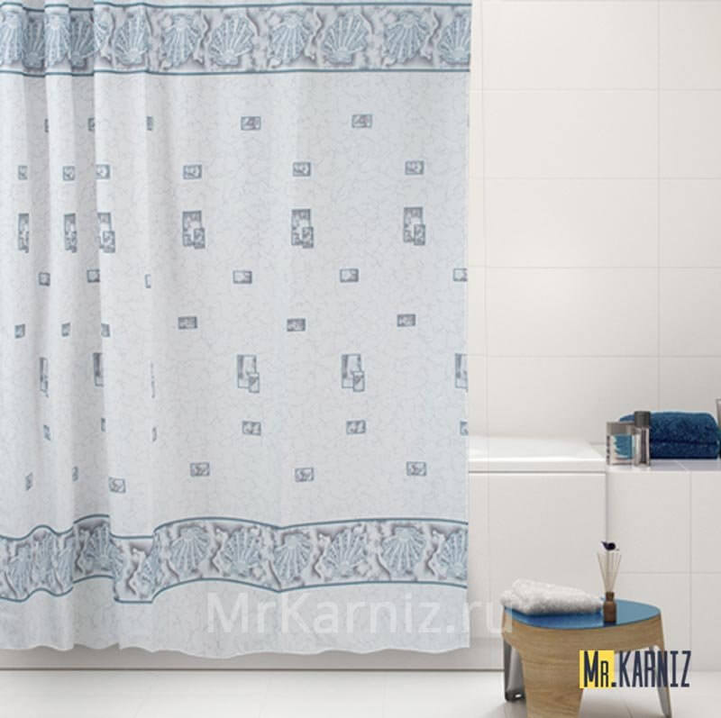 Штора для ванной Athena серая