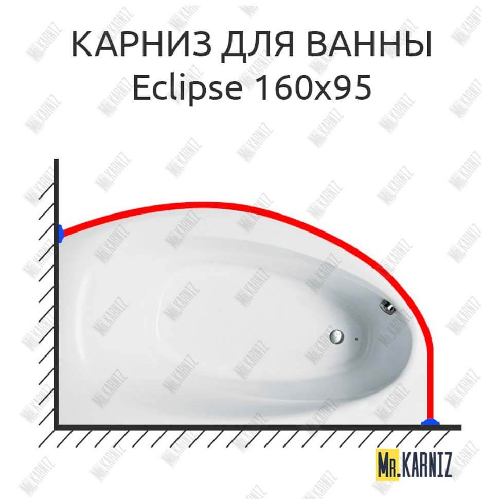 Карниз для ванны Balteco Eclipse 160х95 Усиленный 20 мм MrKARNIZ Карниз для ванны Balteco Eclipse 160х95 Усиленный 20 мм MrKARNIZ