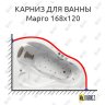 Карниз для ванны Bellrado Марго 168х120 Усиленный 20 мм MrKARNIZ фото 1