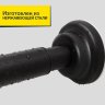 Карниз для ванной телескопический 110-210 см черный с кольцами фото 2