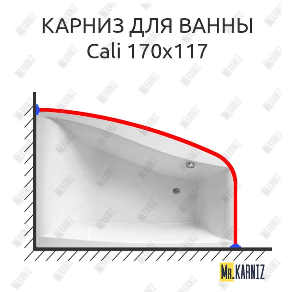 Карниз для ванны Balteco Cali 170х117 Усиленный 25 мм MrKARNIZ