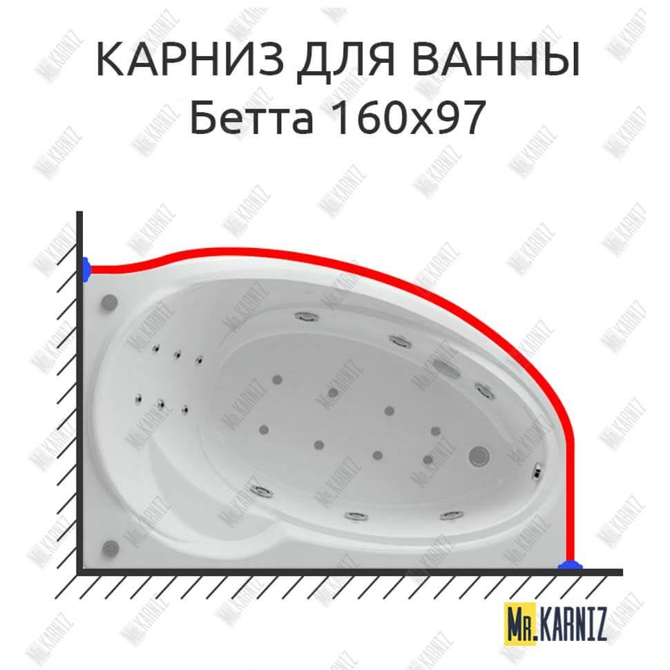 Карниз для ванны Aquatek Бетта 160х97 Усиленный 20 мм MrKARNIZ Карниз для ванны Aquatek Бетта 160х97 Усиленный 20 мм MrKARNIZ