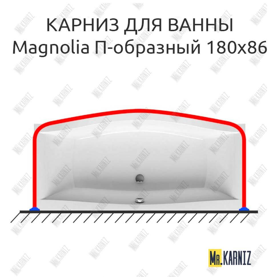 Карниз для ванны Ravak Magnolia П-образный 180х86 Усиленный 25 мм MrKARNIZ