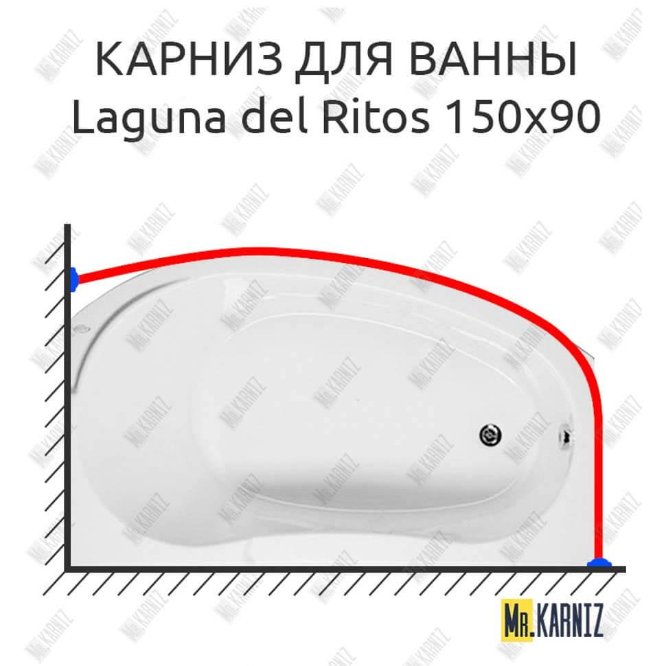 Карниз для ванны Akrilan Laguna del Ritos 150х90 Усиленный 25 мм MrKARNIZ